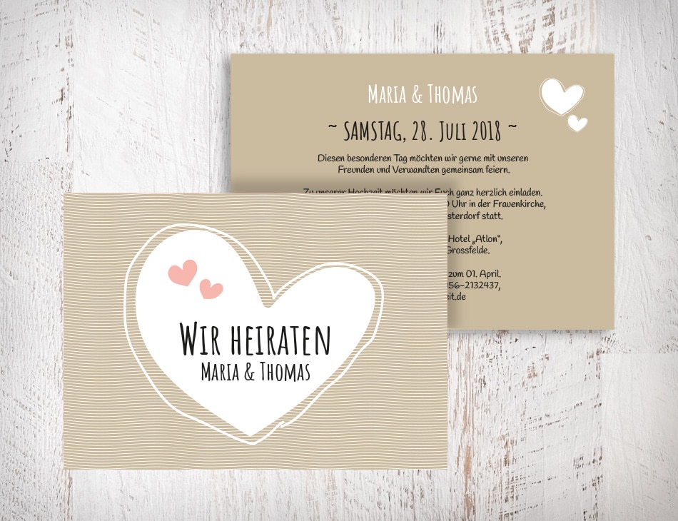 Hochzeits einladungskarten Hochzeitskarten online bestellen.