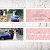 Dankeskarten, Hochzeit, Dankeskarte Jenny, Herzmuster, altrosa, vintage, weiss, Wir sagen Danke, Foto Hochzeitspaar, eigenes Foto hochladen