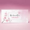 Hochzeitseinladung Kirschblüten – Mia – Vorderseite - Aquarell mit Blumen in zartrosa