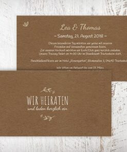 Einladung zur Hochzeit, beige, Kraftpapier, Wir heiraten, Einladungskarte, Einladungskarten, Hochzeitseinladung, Hochzeitseinladungen, Hochzeitseinladungskarte, Hochzeiteinladungskarten