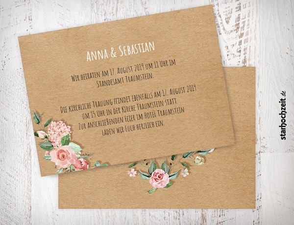Einladung zur Hochzeit Hochzeitseinladung - Anne & Sebastian.