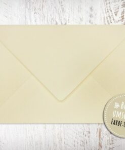 Briefumschlag Creme, für Hochzeitseinladungen, Hochzeitseinladungskarten, Dankeskarten, Danksagungskarten