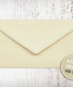 Briefumschlag Creme, für Hochzeitseinladungen, Hochzeitseinladungskarten, Dankeskarten, Danksagungskarten
