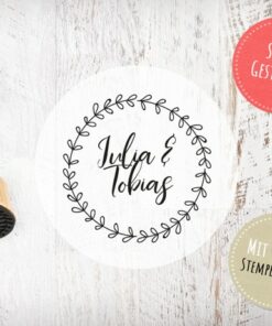 Stempel Hochzeit, Stempel selber gestalten, Namensstempel