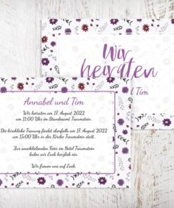 Alternative view of Hochzeitseinladungen Wildblumen