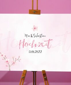 Leinwand - Serie - Mia - Hochzeit mit Euren Namen und Hochzeitstag