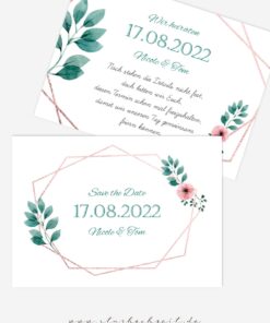 Save the Date Karten Blush Design