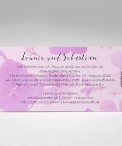 Hochzeiteinladung, Hochzeitseinladungskarte | rose monochrom | neu 2019 | Blumen | starhochzeit
