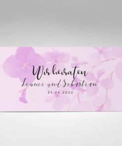 Hochzeiteinladung, Hochzeitseinladungskarte | rose monochrom | neu 2019 | Blumen | starhochzeit