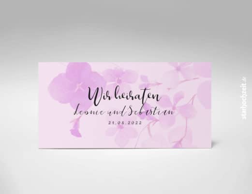 Hochzeiteinladung, Hochzeitseinladungskarte | rose monochrom | neu 2019 | Blumen | starhochzeit