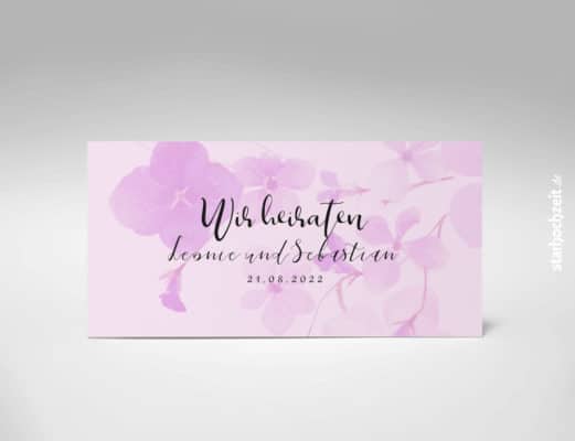 Hochzeiteinladung, Hochzeitseinladungskarte | rose monochrom | neu 2019 | Blumen | starhochzeit