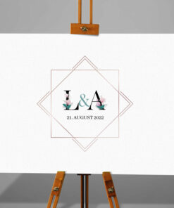 Gästebuch Alternative, Leinwand, Gästebild, Initialien selber gestalten