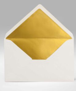 C6 Briefkuvert Gold, C6 Kuvert, weiß, elegant, exklusiv, modern, luxeriös, stillvoll