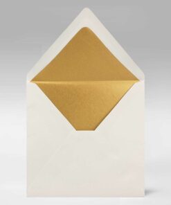 Quadratische Briefkuvert Gold, Quatrat, Kuvert, weiß, elegant, exklusiv, modern, luxeriös, stillvoll