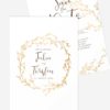 Save the Date Karten Hochzeit Gold weiss, Gold weiß