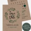 Save the Date Karten, Kraftpapier, Soft Greenery, Hochzeit, Grün, Natur, außergewöhnlich, Eukalyptus, Kalender Hochzeit