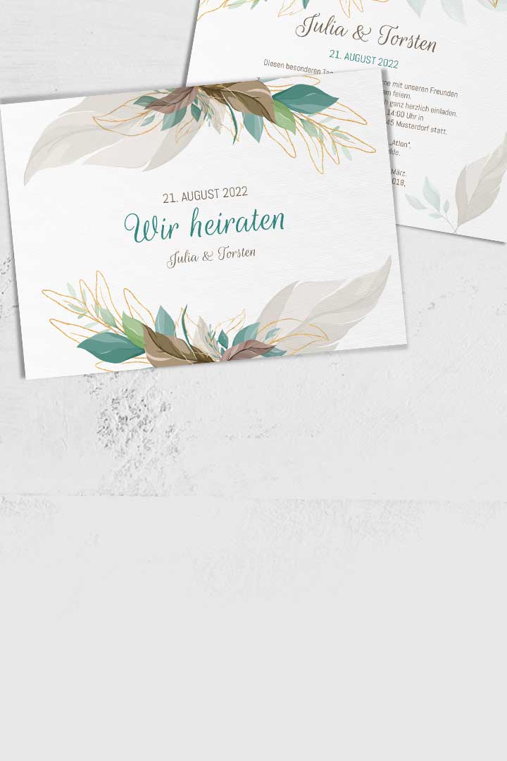 Hochzeitskarten individuell selber gestalten