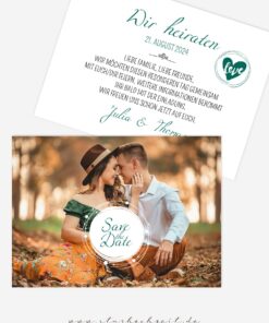 Save the Date Karten Ringzauber mit Foto