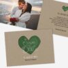 Save-the-Date Karte Love Craft, Klappkarte mit Foto, grün Herz