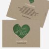 Save-the-Date Karte, Love Craft, grünes Herz