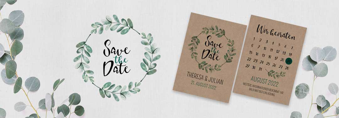 mobile Banner Save-the-Date Kraftpapier Karten - starhochzeit.de