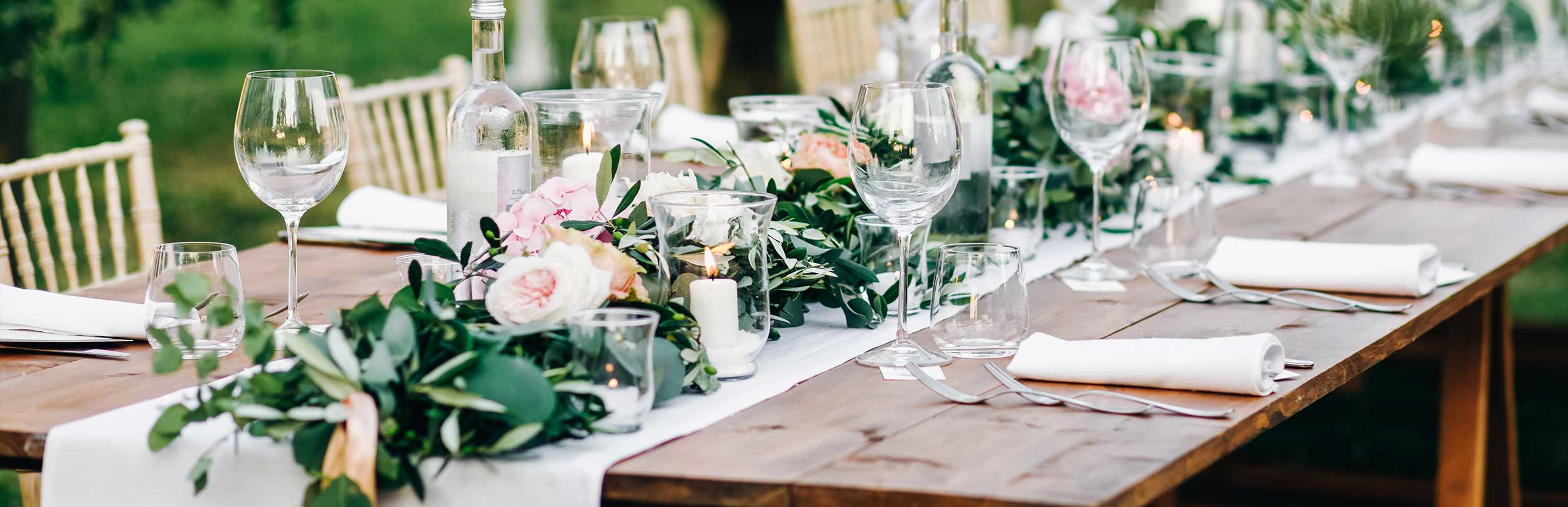 Menuekarten Hochzeit Banner