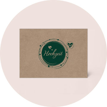 Kategorie Hochzeitseinladungen Kraftpapier