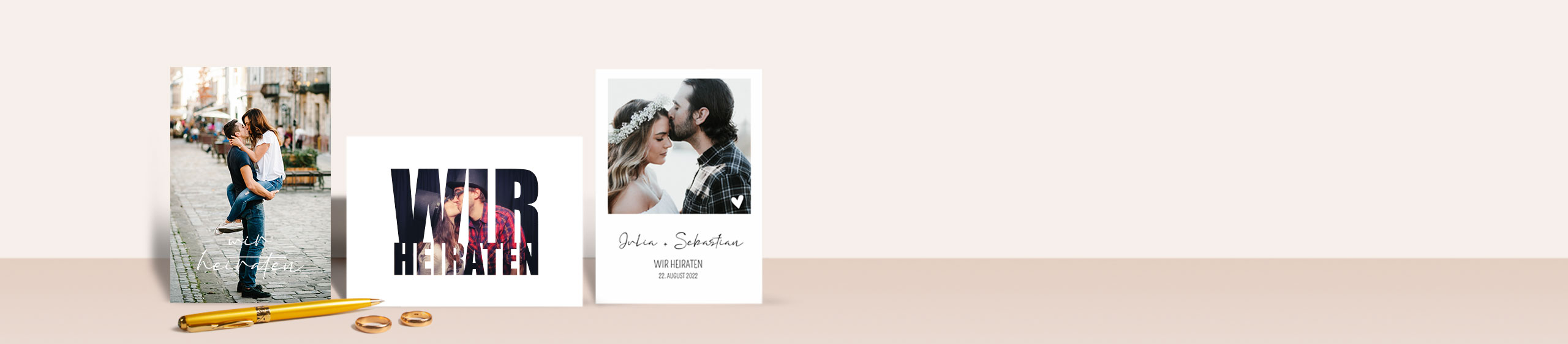 Banner Top Hochzeitseinladungen mit Foto