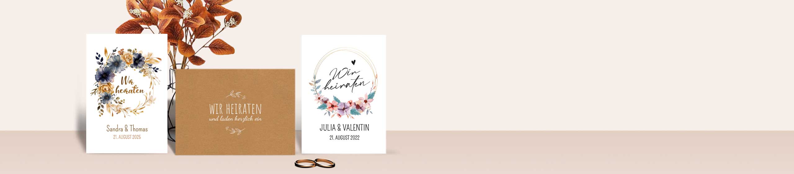 hochzeitseinladungen floral banner