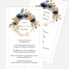 Menükarten Hochzeit Floral Vintage im Boho Style