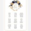 Sitzplan Hochzeit Plakat A2 - Floral Vintage im Boho Style